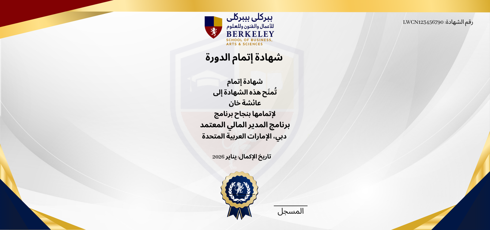 برنامج المدير المالي المعتمد